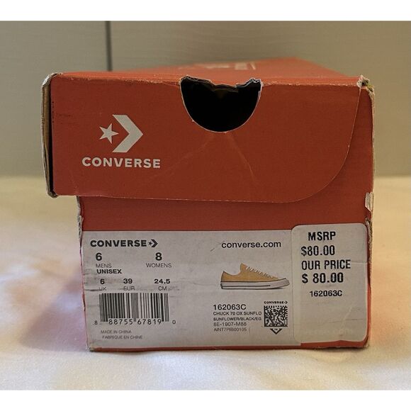 Converse Chuck Taylor Sunflower Yellow Low-top Shoes Mens Size 6 - Picture 9 of 10